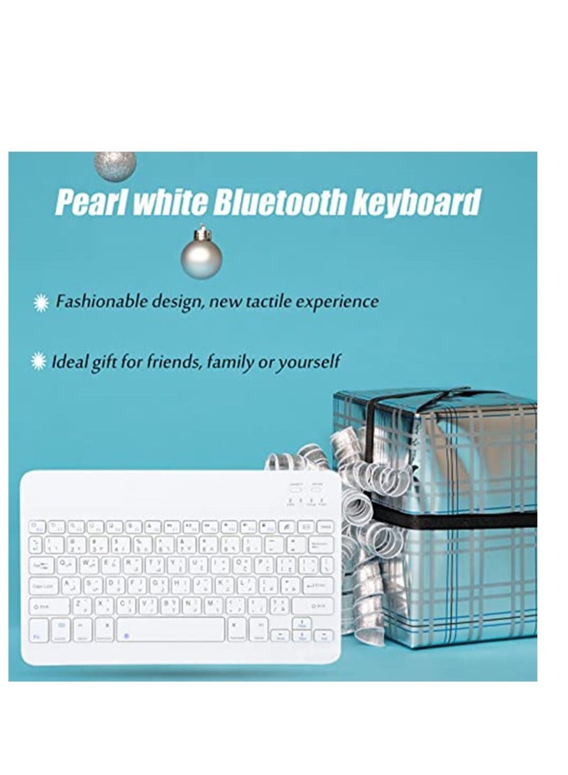 Captaintech Ultra Slim Portable Wireless Keyboard Rechargeable Universal Tablet for iPad iPhone Other iOS Android Windows PC Phone Small - Image 2