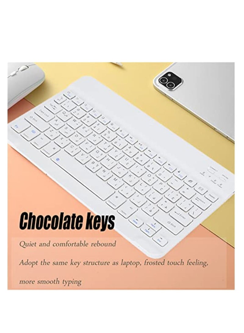Captaintech Ultra Slim Portable Wireless Keyboard Rechargeable Universal Tablet for iPad iPhone Other iOS Android Windows PC Phone Small - Image 5