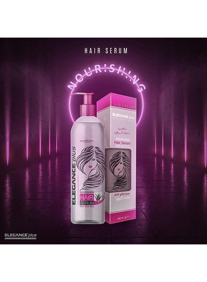 E Elegance سيروم شعر مغذي مع الألوة فيرا 10.14 أونصة - Image 5