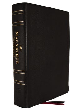NKJV, MacArthur Study Bible, 2nd Edition, Genuine Leather, Black, Comfort Print