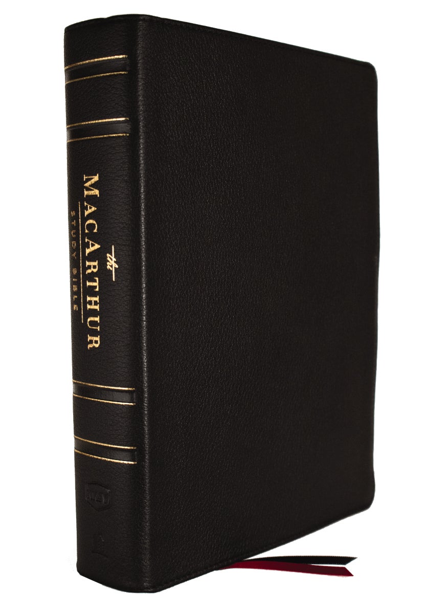 null - NKJV, MacArthur Study Bible, 2nd Edition, Genuine Leather, Black, Comfort Print - Image 1