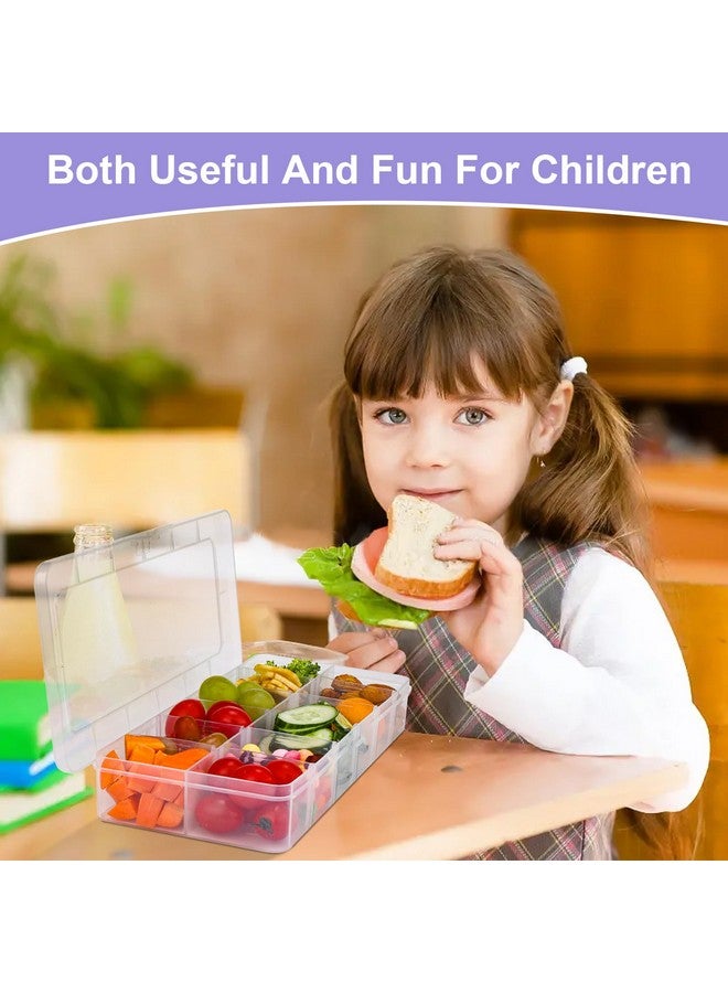 AIERSA Reusable Snack Containers with Lids,Snack Box Containers for Kids-12 Compartments,Adjustable Divided Snack Box with 30 Labels for School,Work and Travel (1 Pack) - Image 4