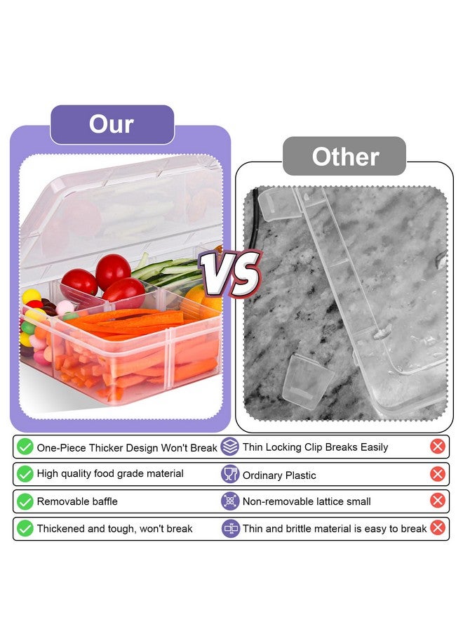 AIERSA Reusable Snack Containers with Lids,Snack Box Containers for Kids-12 Compartments,Adjustable Divided Snack Box with 30 Labels for School,Work and Travel (1 Pack) - Image 5