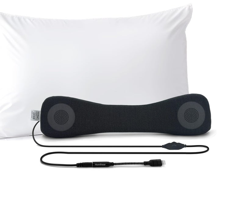 Homihear Somnus Wired Pillow Speaker for Sleeping Lightning Aux Support Sleep Headphones Volume Control Audio Books and Podcasts Slumber Music Pillow for iPhone 146 Series - Image 2