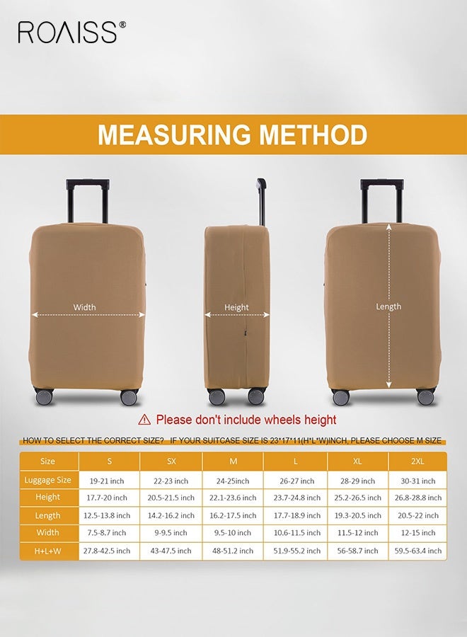 رويس غطاء حماية عالمي للأمتعة وحقيبة السفر وغطاء غبار سميك مقاوم للتآكل وغطاء غبار لحقيبة السفر وملحقات السفر باللون الكاكي - Image 5