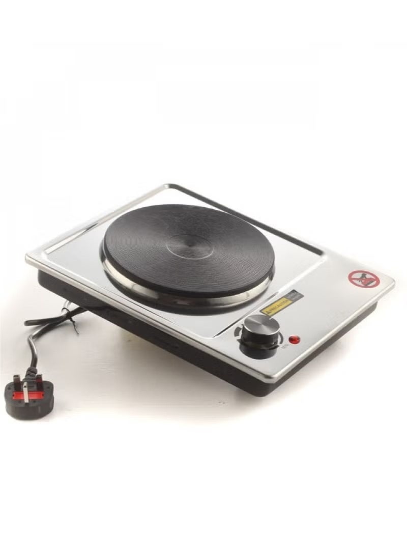 BEAKEY Stainless steel electric hob with single burner and temperature control – 1500 watts - Image 5