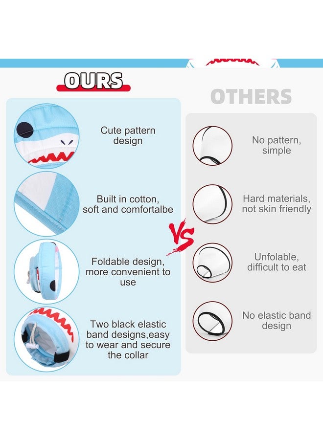 كولتيل طوق مخروطي للقطط من KOOLTAIL، طوق استشفاء للقطط ناعم ومريح وقابل للتعديل للتوقف عن اللعق، مخروطي الشكل مقاوم للماء للحيوانات الأليفة للقطط الصغيرة والكبيرة بعد الجراحة، Shark S - Image 5