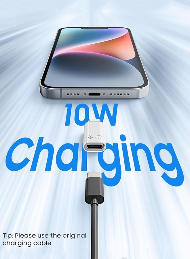 Wffo 2 Pack USB C Female to Lightning Male Adapter - Lightning Male to USB-A Female OTG Adapter Connector for iPhone 14/13 Pro Max/iPad/iPod/AirPods - Support 10W Fast Charging/Data Transfer/Audio  - Image 4