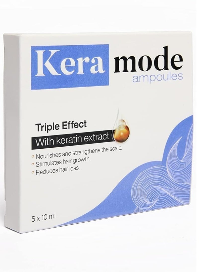 Melano Pharma Kera Mode Hair Ampoules with Keratin, 5 × 10 ml - Image 1