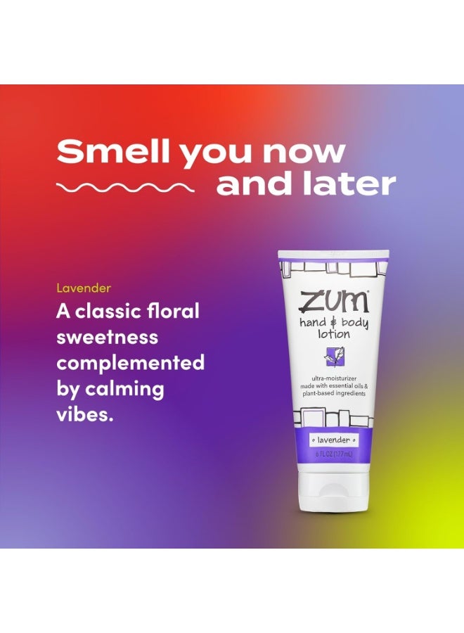 ZUM Zum Indigo Wild Hand & Body Lotion - Natural Hand Lotion for Dry Hands - Body Lotion for Women & Men - Body Moisturizers Include Shea Butter, Jojoba Oil & More - Lavender Scent - 6 fl oz - Image 3