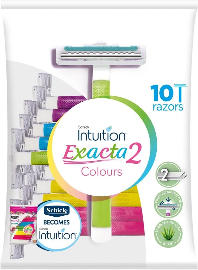 Intuition Schick Intuition Exacta 2 Sensitive Razors for Women - 10 Count - Image 1