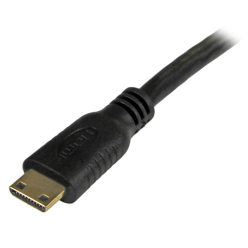 StarTech.com 6ft Mini HDMI to HDMI Cable with Ethernet - 4K 30Hz High Speed Mini HDMI to HDMI Adapter Cable - Mini HDMI Type-C Device to HDMI Monitor/Display - Durable Video Converter Cord (HDMIACMM6) - Image 3