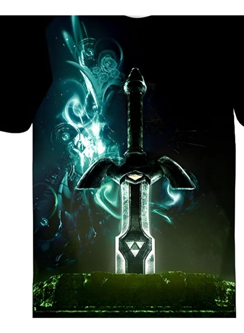 Game Zelda Breath of the Wild 3D digital printing personalized breathable children's T-shirtGame Zelda Breath of the Wild 3D digital printing personalized breathable children's T-shirt  - Image 2