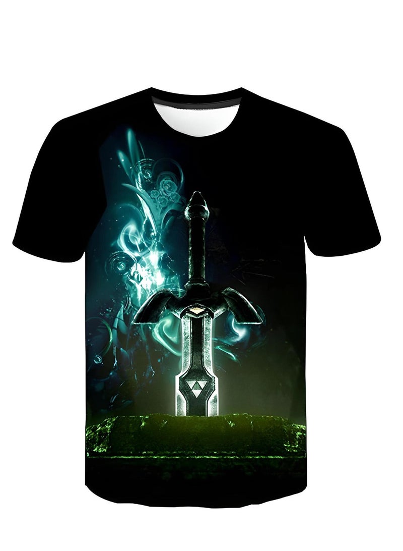 Game Zelda Breath of the Wild 3D digital printing personalized breathable children's T-shirtGame Zelda Breath of the Wild 3D digital printing personalized breathable children's T-shirt  - Image 1