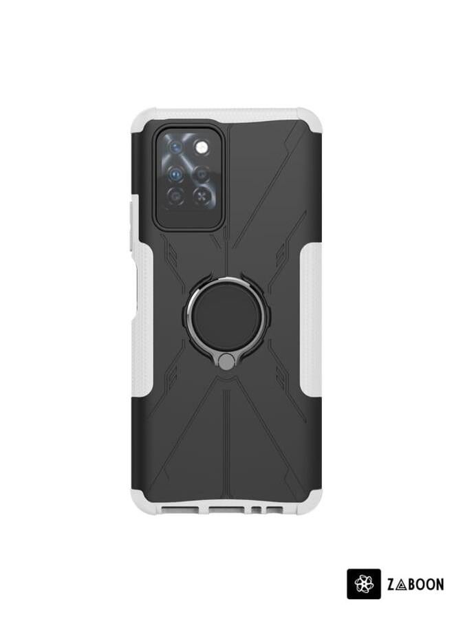 Zaboon Protective Case Cover For Infinix Note 10 Pro Armor Bear Shockproof PC + TPU Protective Case with Ring Holder  - Image 2