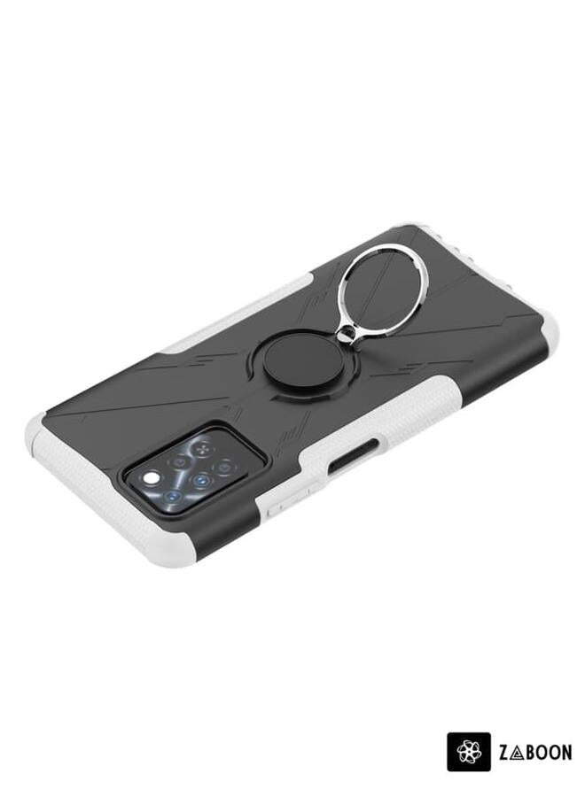 Zaboon Protective Case Cover For Infinix Note 10 Pro Armor Bear Shockproof PC + TPU Protective Case with Ring Holder  - Image 3