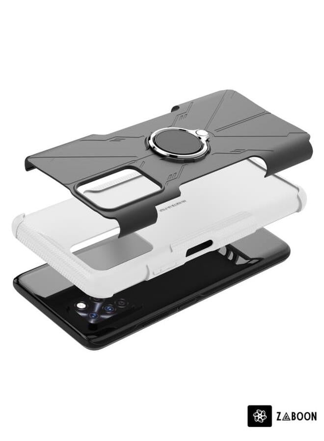 Zaboon Protective Case Cover For Infinix Note 10 Pro Armor Bear Shockproof PC + TPU Protective Case with Ring Holder  - Image 5