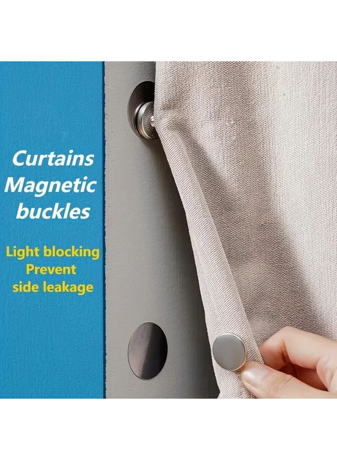 24 Pieces Magnetic Curtain Hooks Easy Install Wall Mounted Magnets For Shower Curtains - Image 3