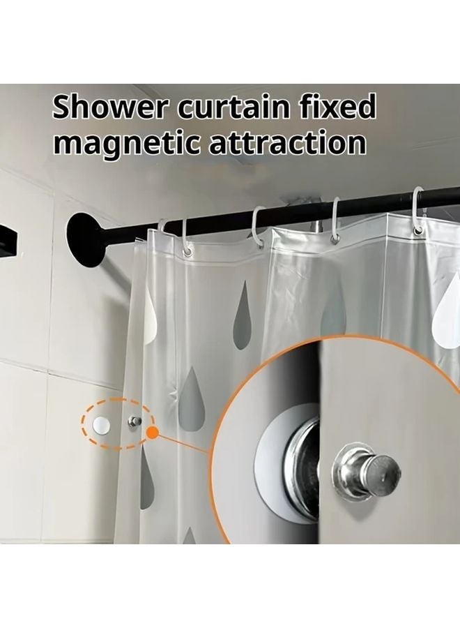 24 Pieces Magnetic Curtain Hooks Easy Install Wall Mounted Magnets For Shower Curtains - Image 2