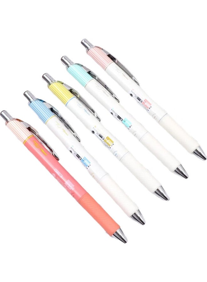 Pentel Bln75L Retractable Gel Pen, Stylish 0.5Mm Signature Pen, Business And Student Quick-Drying Pen, Water-Based Pen, Office Supplies, Stationery, White Barrel With Yellow Stripe And Black Ink - Image 2