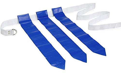 WYZworks WYZworks 12 Player Adjustable Flag Football Set, 3 Flags per Belt, Hook and Loop Fastener, Nylon Belt w/Double D-Ring Closure, 18 Red and 18 Blue Flags for Adults and Youth, 36 Flags total  - Image 4