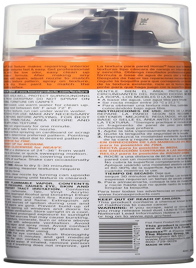 Homax 10 oz Homax 4091 Aerosol Texture Water-Based Orange Peel Wall Texture - Image 3