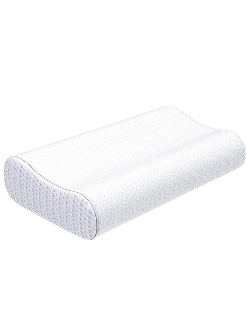 ELTRAZONE Memory Foam Neck Pillow, Contour Memory Foam Side and Back Sleepers Bed Pillow- Sleeping Pillows for Adults - Image 1