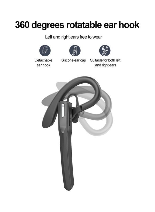 NIBEMINENT Bluetooth 5.0 Wireless Business Headset With Charging Case Black  - Image 4