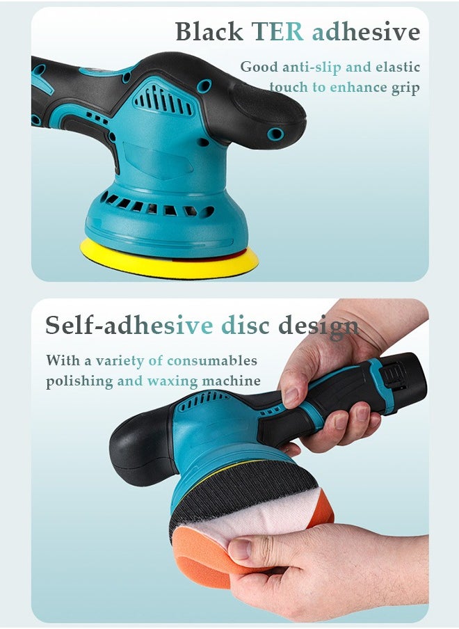 DUNISO - Car Waxing And Polishing Machine, HandHeld Scratch Removal Polishing Machine Car Buffer with Variable Speed and Paint Polishing Pad Kit  -for Polished Finish, Paint Restoration, Headlight Restoration - Image 1