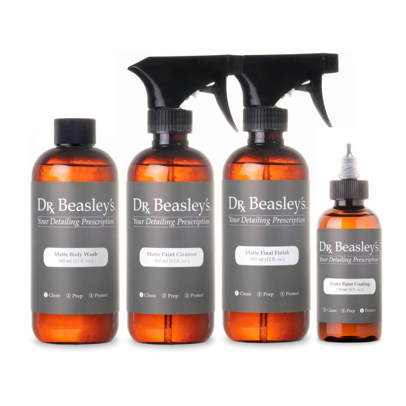 Dr Beasleys Matte Paint Prescription Detailing Kit with Accessories Included Designed for Matte Cars and Motorcycles 100 VOC Free 2 Years of Protection 40 Ounce