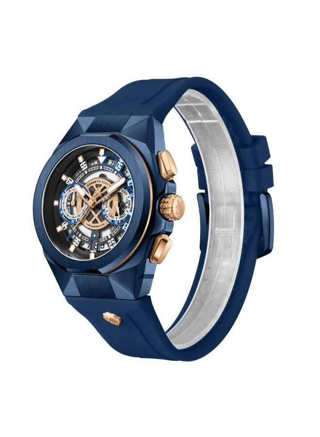 كينيث سكوت Kenneth Scott Men's Chronograph  Black  Dial Watch - K26103-NSNB