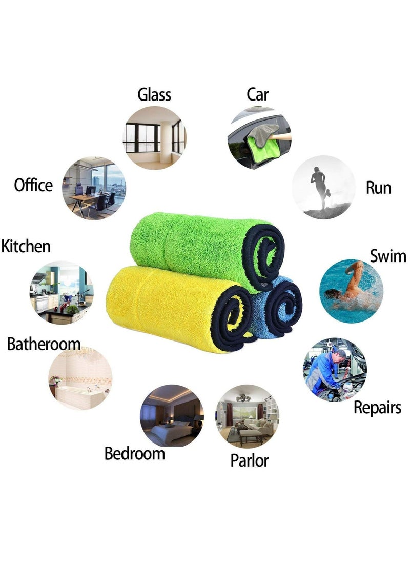 Generic - Car Drying Towel,ShowTop Free Microfiber Cleaning Cloth,Premium Professional Soft Microfiber Towel,Super Absorbent Detailing Towel for Car/Windows/Screen/Kitchen,40x30cm 3Pack - Image 1