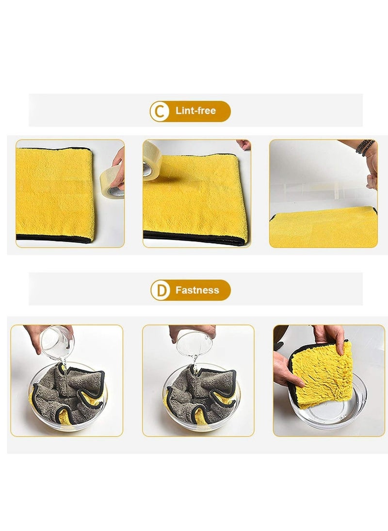 Generic - Car Drying Towel,ShowTop Free Microfiber Cleaning Cloth,Premium Professional Soft Microfiber Towel,Super Absorbent Detailing Towel for Car/Windows/Screen/Kitchen,40x30cm 3Pack - Image 1