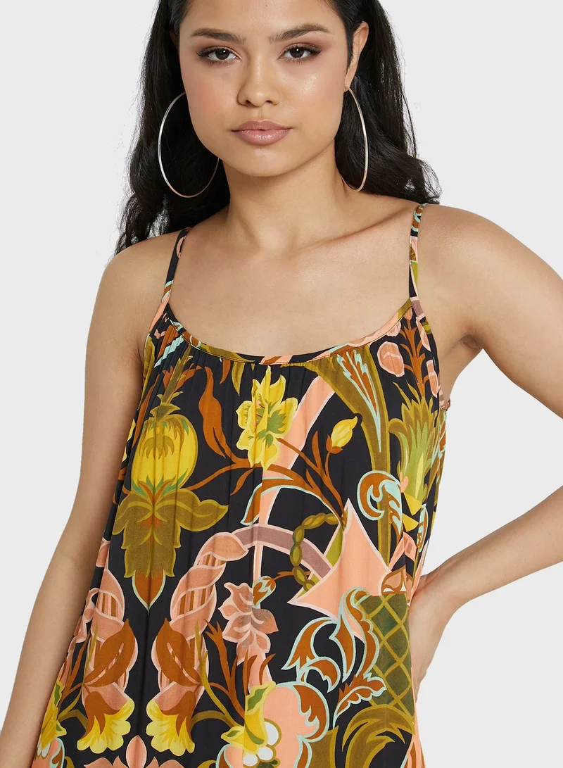 TOPSHOP Printed Tiered Dress