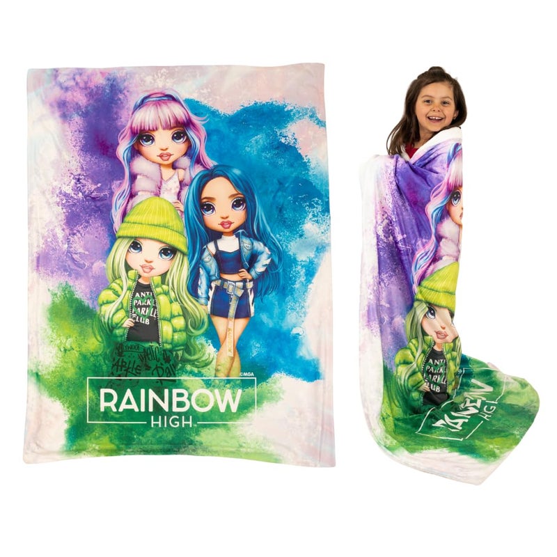 Franco Franco Rainbow High Kids Bedding Super Soft Micro Raschel Throw 46 in x 60 in Official Licensed Product 