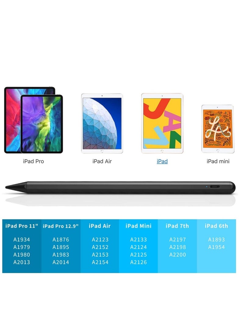Stylus Pen for iPad 10th/9th/8th generation with Palm Rejection, Pencil for iPad Compatible with iPad Pro 11/iPad Pro 12.9/iPad 6th/7th/8th/9th/10th/iPad Mini 5th/6th/iPad Air 3rd/4th/5th
