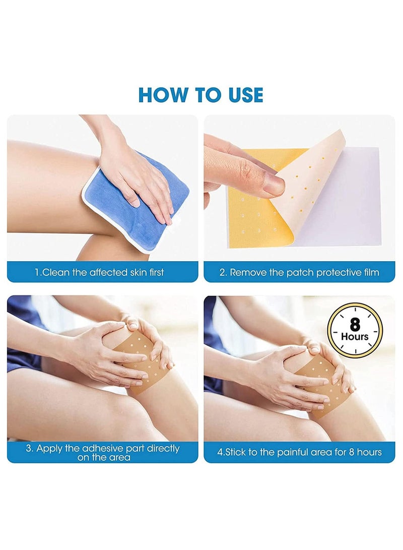 SYOSI Pain Relief Patches 60PCS, Herbal Arthritis Pain Patches, Heat Patches for Back Knee Neck Shoulder Pain, Warming Herbal Plaster for Joint Ache, Penetrating Heat Action, Targeted Pain Relief - Image 2