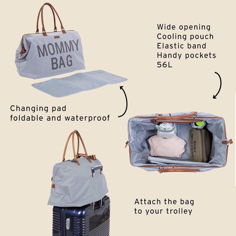 Childhome Mommy Bag - Large Capacity Maternity Travel Bag with Changing Mat - Image 3