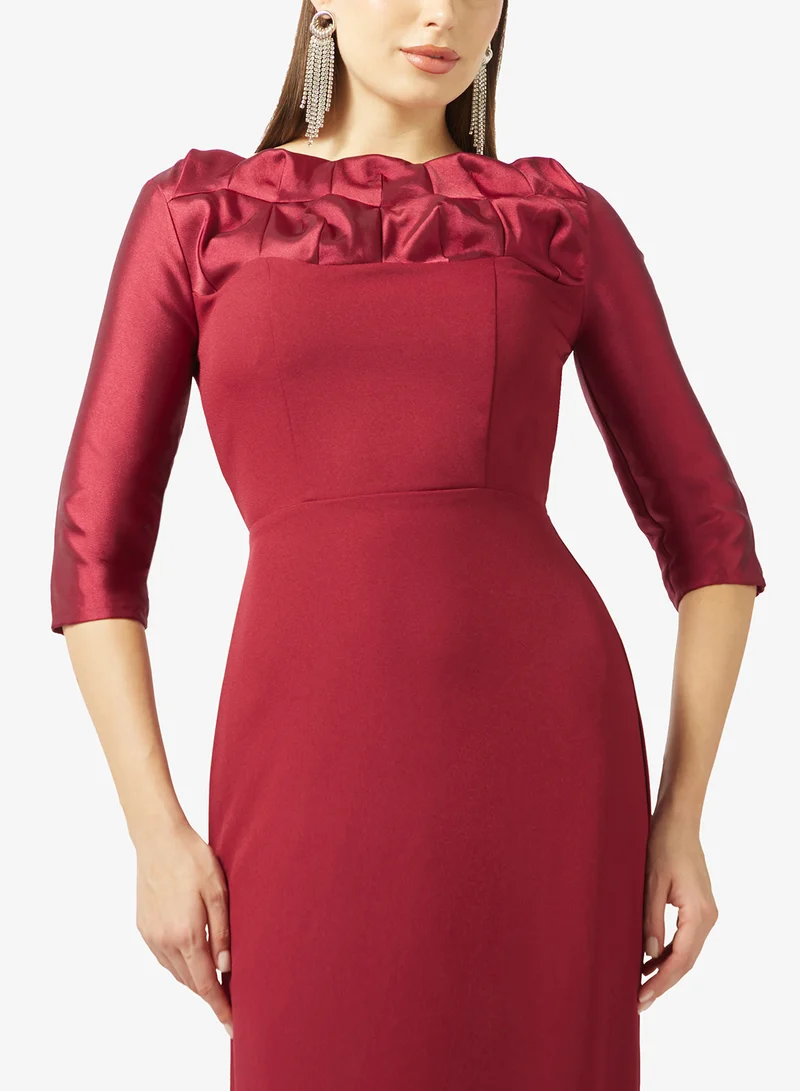 Namshi x  Two Tone Mermaid Dress in Mikado for Women | Best Price UAE