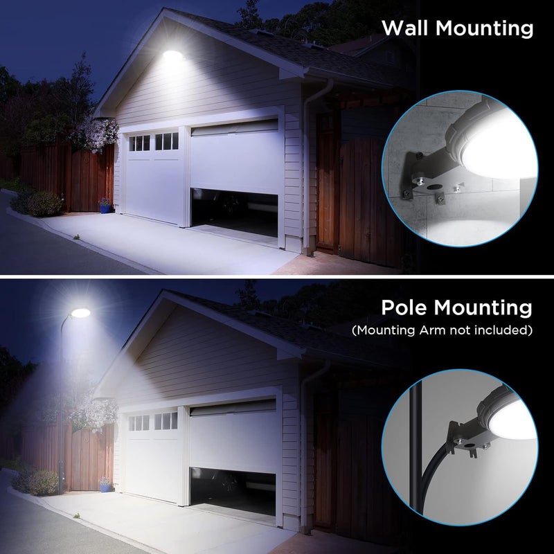 deerdance LED Barn Light, 80W 120V Hardwired Dusk to Dawn Outdoor Lighting with 10000LM 5000K Daylight, IP65 Waterproof Area Street Lights for Outdoor Barns Farmhouse Garage Yard Warehouse (2Pack) - Image 5