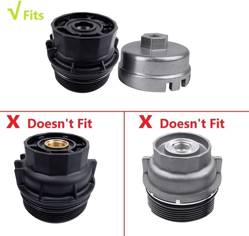 Ibetter Heavy Duty Oil Filter Wrench For Toyota Lexus Scion 18 Liter Engines Durable Cup Style Oil Filter Removal Socket Tool Fits Prius Prius V Corolla Matrix CT200h iM iQ xDSilver - Image 4