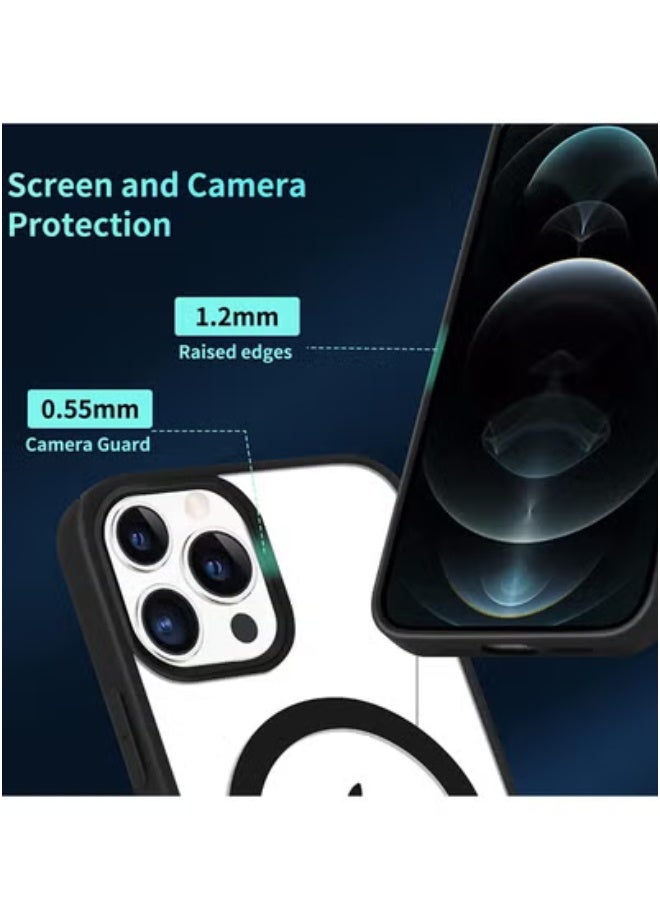 TIGER Clear MagSafe Case for iPhone 12 Pro Max (6.7-Inch) – Ultra-Thin Transparent Protective Cover with Anti-Yellow Coating, Slim Shockproof Bumper, Strong Magnetic Ring, Anti-Scratch Design – Black Edges - Image 4