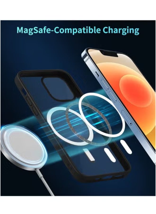 TIGER Clear MagSafe Case for iPhone 12 Pro Max (6.7-Inch) – Ultra-Thin Transparent Protective Cover with Anti-Yellow Coating, Slim Shockproof Bumper, Strong Magnetic Ring, Anti-Scratch Design – Black Edges - Image 2