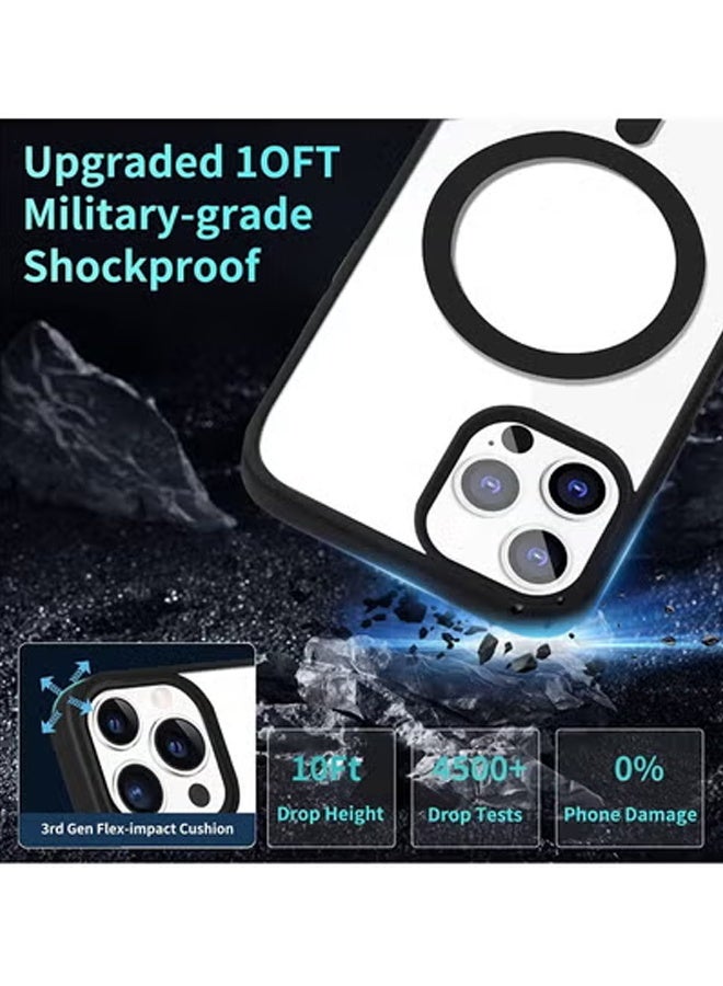 TIGER Clear MagSafe Case for iPhone 12 Pro Max (6.7-Inch) – Ultra-Thin Transparent Protective Cover with Anti-Yellow Coating, Slim Shockproof Bumper, Strong Magnetic Ring, Anti-Scratch Design – Black Edges - Image 5