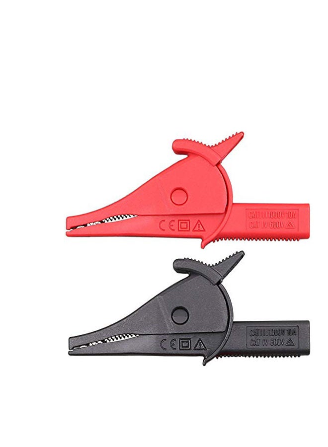 UNI-T UT-C04A Insulated Alligator Clips with Banana Jack, Length: 75mm, Clip Opening: 27mm 