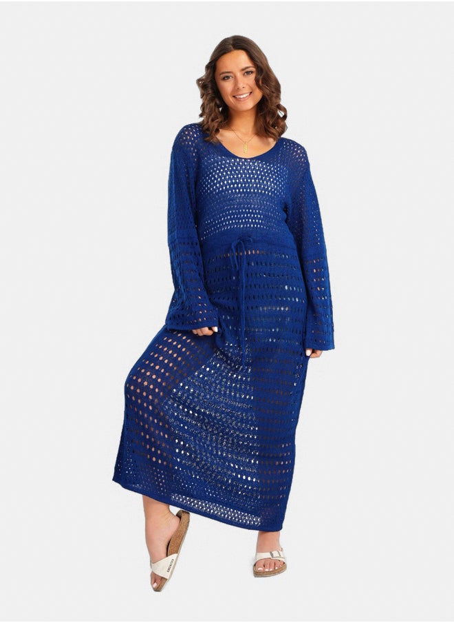 Clue - Trico Fishnet Maxi Dress - Image 1