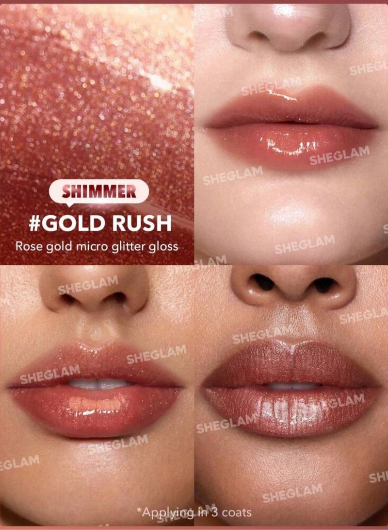 SHEGLAM Pout-Perfect Shimmer Lip Plumper-Gold Rush Gold Rush - Image 2