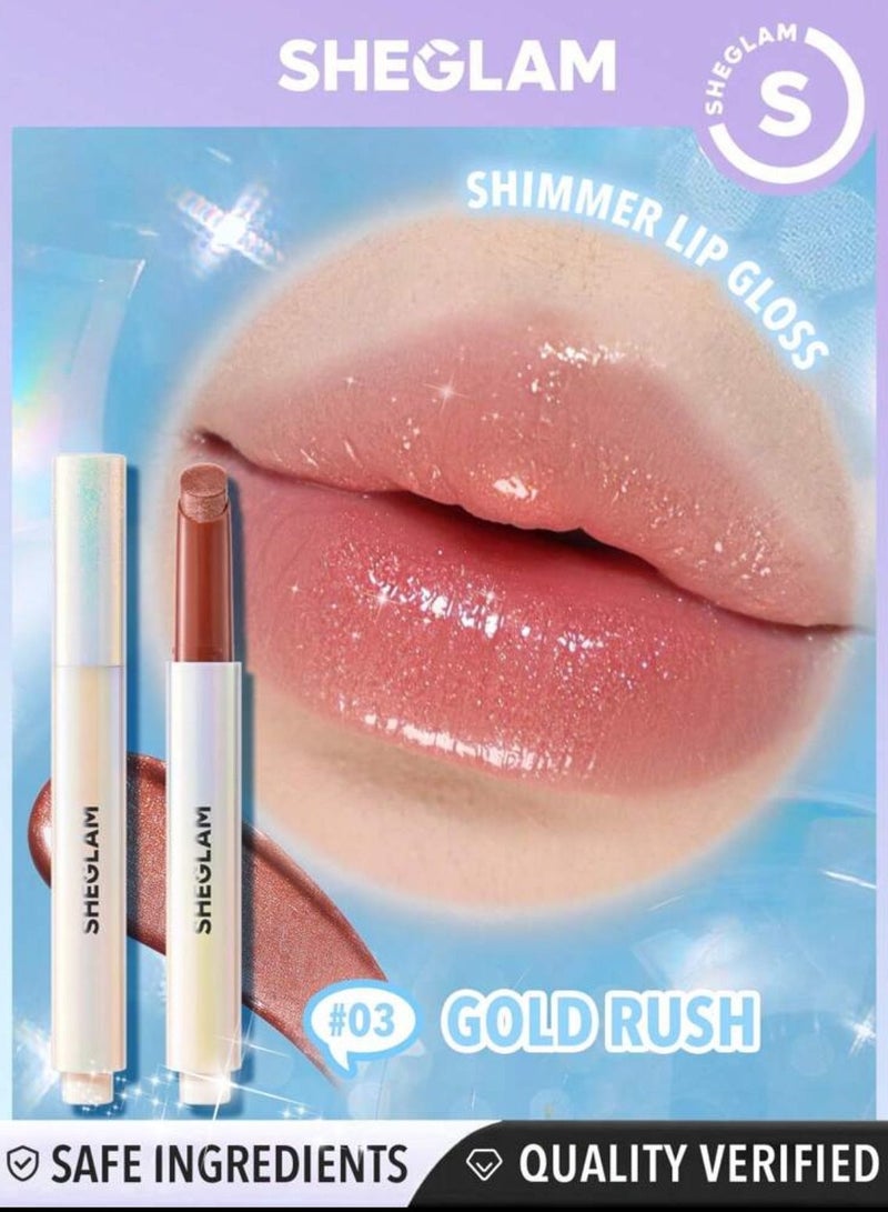 SHEGLAM Pout-Perfect Shimmer Lip Plumper-Gold Rush Gold Rush - Image 1