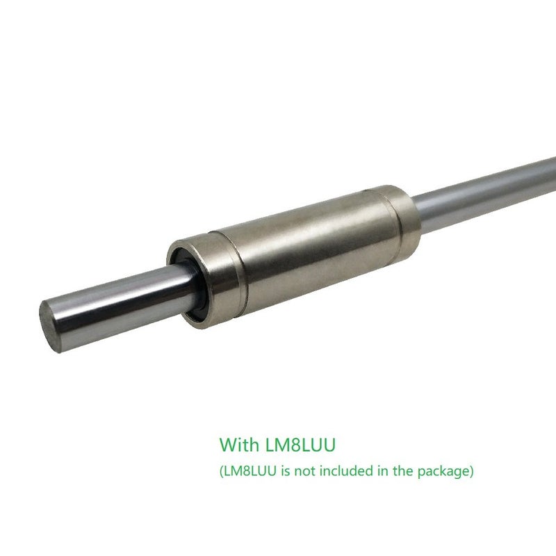 ReliaBot 2PCs 8mm x 200mm (.315 x 7.874 inches) Case Hardened Chrome Plated Linear Motion Rod Shaft Guide - Metric h8 Tolerance - Image 5