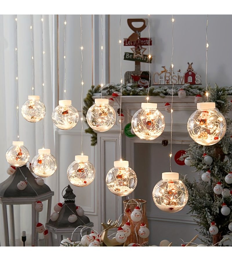 Christmas Battery Operated Fairy Light Ball 300Cm Hanging Window Decoration - Image 2